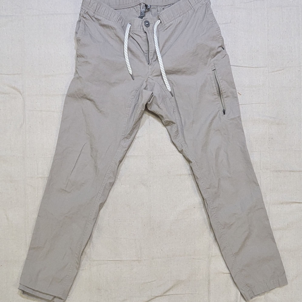 Vuori Ripstop Pants Men's Large Sesame Tan Traveler Joggers Hiking Climber